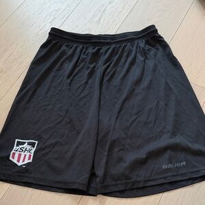 USHL Bauer Black Athletic Men's Shorts